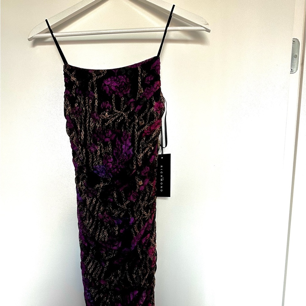 John Richmond Purple and Brown Patterned Garment